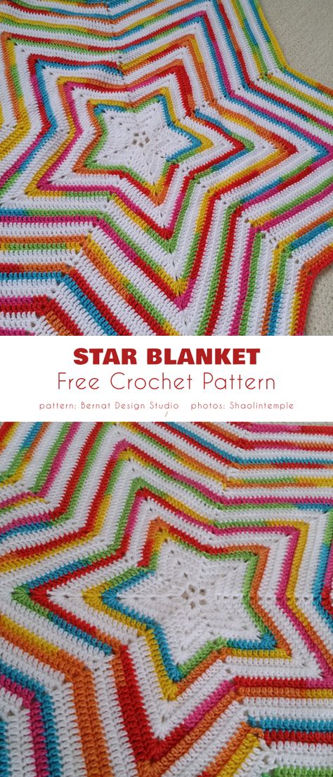 Star Blanket Crochet Star Blanket, Crochet Star Patterns, Crochet Blanket Tutorial, Crochet Mignon, Confection Au Crochet, Star Blanket, Crochet Blanket Designs, Crochet Stars, Crochet Design Pattern