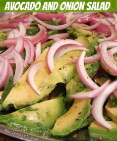 Avocado and Onion Salad #recipe- as part of a Cuban Dinner Party Menu. #insightCuba #travel #Cuba Cuban Dinner, Cuban Dishes, Cuban Cuisine, Recipe Salad, Red Onion Salad, Onion Salad, Pasta Primavera, Dinner Party Menu, Recipe Girl