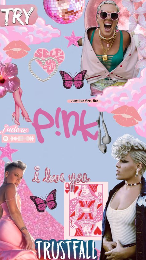 P!nk Outfits, Pink Singer Aesthetic, P!nk Wallpaper, P!nk Concert, P!nk Concert Outfit Ideas, P Nk, Pink The Singer, Concert Scrapbook, Concert Singer