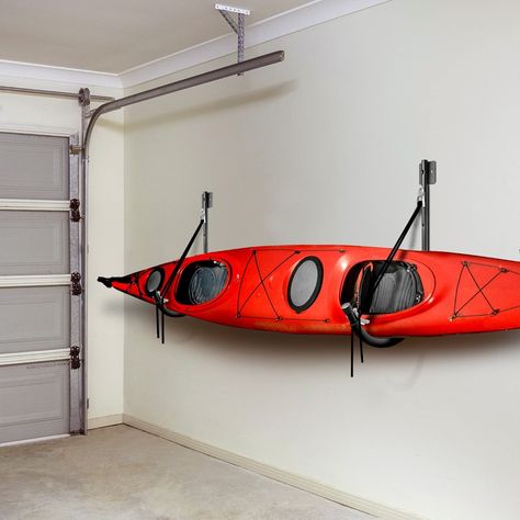 Amazon.com: GREAT WORKING TOOLS Kayak Rack, Wall Mounted Fold Flat Design with Safety Straps, 200 lbs. Capacity: Automotive Kayak Hanger, Diy Kayak Storage, Kayak Hoist, Kayak Storage Garage, Kayak Holder, Kayak Fish Finder, Kayak Stand, Kayak Storage Rack, Gear Room