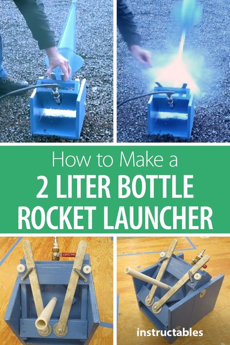 Give your kids a hands on learning experience with this tutorial on how to make a 2 liter bottle rocket launcher.  #education #lesson #rockets Diy Bottle Rocket, Diy Rockets, Bottle Rocket Launcher, Recyclable Art, Paper Rockets, Water Rocket, Model Rocketry, 2 Liter Bottle, Air Cannon