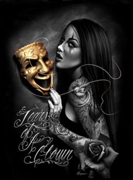 Mask, Tattoos, Halloween, Canvas, Wall, Art