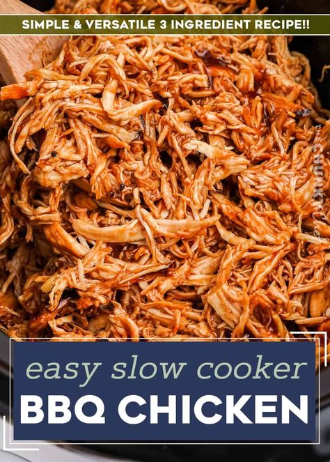 Shredded Chicken For A Crowd, Pulled Chicken Crock Pot Recipes Bbq, Crockpot Cookout Food, Bbq Chicken For A Crowd, Easy Bbq For A Crowd, Crockpot Bbq Chicken Recipes Easy, Shredded Chicken Recipes Crockpot Easy, Crockpot Main Dish For A Crowd, Crock Pot Pulled Chicken Bbq