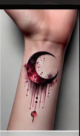 Blood Moon Tattoo, Red Moon Tattoo, Moon Tattoo Designs, Blood Moon, Moon Tattoo, Tatting, Tattoo Designs, Moon, Tattoos