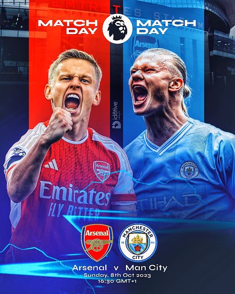 Matchday poster EPL football sports poster design concept Football Vs Poster Design, Football Matchday Design, Matchday Poster Graphic Design Football, Soccer Match Poster, Football Poster Design Ideas, Match Day Graphic, Football Graphic Design Poster, Football Matchday Poster, Football Social Media Design