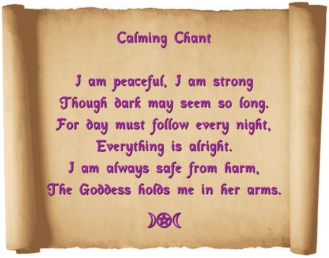 Calming spell chant - best use is at night. burn lavender candle - hold an amethyst - use vanilla scented oils  - and chant it in the moon light. Calming Chant, Dream Boards, Celtic Pagan, Projects School, Vision Boarding, Green Witchcraft, School Auction, Wiccan Witch, Magick Spells