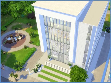 An amazing modern library for the whole family to get inspired, gain skills, relax and have a good time.  Found in TSR Category 'Sims 4 Community Lots' Sims 4 Modern Community Lots, Sims4 Library, Sims 4 Library Build, Sims 4 Library, Sims 4 Community Lots, Luxury Cars Mercedes, The Sims 4 Lots, Sims Inspiration, Sims Freeplay Houses