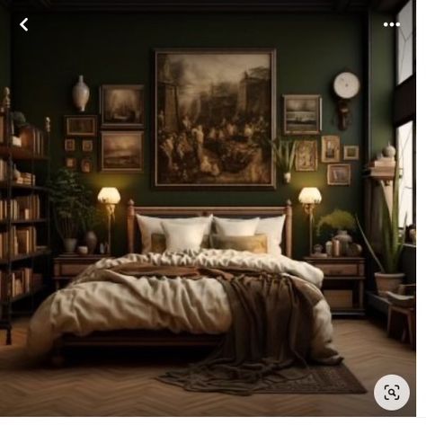 Melancholic Aesthetic, Bedroom Dark Academia, Dark Academia Things, Dark Academia Bedroom, Dark Academia Interior, Dark Academia Home, Dark Cottagecore Decor, Academia Bedroom, Dark Cottage Core