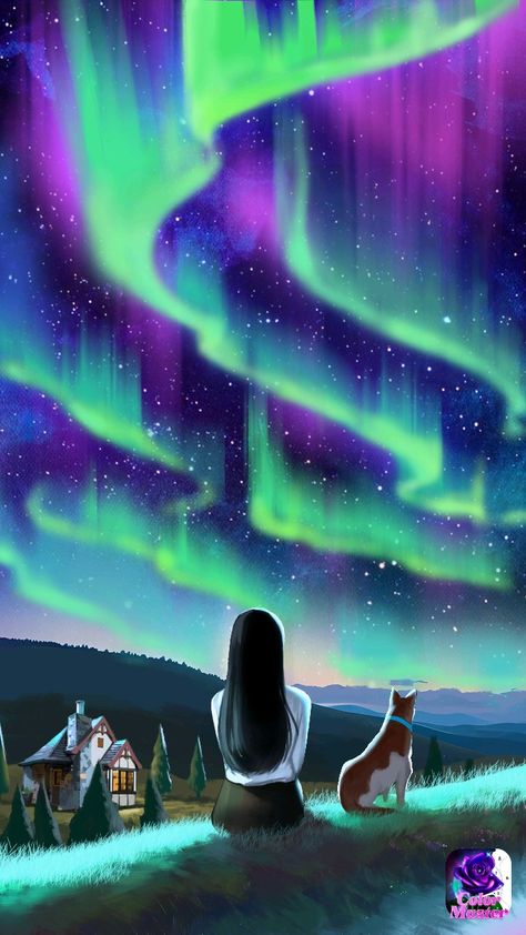 Northern Lights Tattoo, Aurora Borealis Painting, Aurora Borealis Art, Northern Lights Art, Aurora Sky, Northern Lights Painting, Aurora Borealis Northern Lights, Easy Canvas Art, Poster Drawing