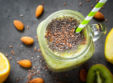 Supercharge your weight loss efforts by combining two breakfast foods that are each rich in their own fat-burning powers. Morning Green Smoothie, Seed Cycling, Immune Boosting Foods, Vegan Supplements, Healthy Grains, Protein Rich Foods, Fiber Rich Foods, Fiber Foods, Smoothie Ingredients