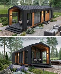 Shipping Container Home Designs, Container Cabin, Shipping Container House Plans, Shipping Container Home, Container Buildings, Building A Container Home, Farmhouse Barndominium, Container House Plans, Building Homes