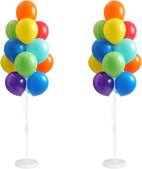 Amazon.com: Balloon Column Kit for Floor- Set of 2,Balloon Columns with Stand, Base and Pole,Balloon Tower Backdrop Decoration for Wedding, Baby Shower, Birthday Party, or Bachelorette Parties (MULTICOLOR) : Home & Kitchen Bachelorette Party Balloon, 2 Balloon, Balloon Stand, Balloon Tower, Balloon Holders, Plastic Balloons, Decoration For Wedding, Balloon Stands, Balloon Columns