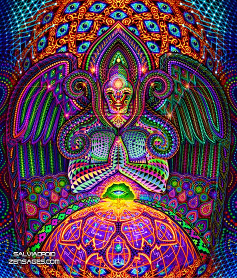 Meeting the DMT Trip Entities in Art  By Des Tramacchi, PhD - February 19, 2018 Dmt Trip, Alex Gray Art, Art Fractal, Psychadelic Art, Psy Art, Grey Art, Visionary Art, Trippy Art, Sacred Art