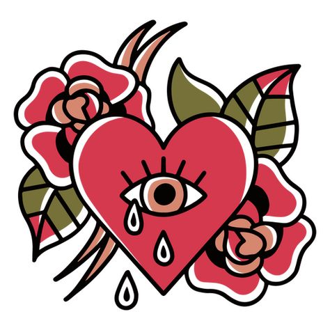 Neo Traditional Heart, Heart Tattoo Traditional, Heart Traditional Tattoo, Hearts Tattoos, Neo Traditional Roses, Rose Heart Tattoo, Traditional Heart Tattoos, Love Heart Tattoo, Tattoo Png