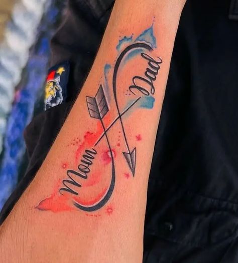 Tattoos For Parents That Have Passed, In Memory Of Parents Tattoo Ideas, Tattoos That Represent Parents, Tattoos To Honor Parents, Parents Memorial Tattoo Ideas, Parents Tattoo Ideas Honoring, Tattoos Dedicated To Parents, Tattoos Honoring Parents, Parents Name Tattoos Ideas