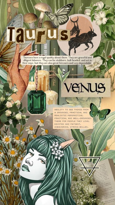 🐂🤍🌿 #aesthetic #taurus #taurusaesthetic #moodboard #green #greenaesthetic #vintage #vintageaesthetic #astrology #wallpaper #art #collageart #nature #plants #zodiac #earth Earth Sign Wallpaper, Taurus Aesthetic Moodboard, Taurus Moodboard Aesthetic, Aesthetic Taurus Wallpaper, Earth Sign Aesthetic, Taurus Wallpaper Aesthetic, Taurus Venus Aesthetic, Aesthetician Wallpaper, Taurus + Core + Aesthetic