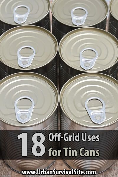 18 Off-Grid Uses For Tin Cans Urban Survival Site Survival Supplies, Tin Can Crafts, Urban Survival, Survival Techniques, Prepper Survival, Tin Cans, Homestead Survival, Survival Life, Emergency Prepping