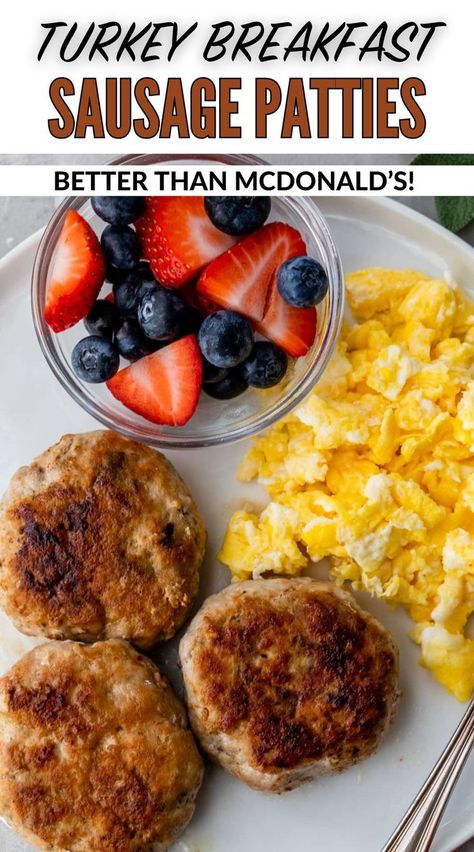 Making your own breakfast sausage is surprisingly easy! These sweet and savory turkey sausage patties take 20 minutes and are juicy and delish. Sausage Patties Recipes, Turkey Breakfast Sausage Recipes, Turkey Sausage Patties, Breakfast Sausage Patties, Turkey Patties, Holiday Meal Planning, Homemade Breakfast Sausage, Turkey Breakfast Sausage, Easy Breakfast Options