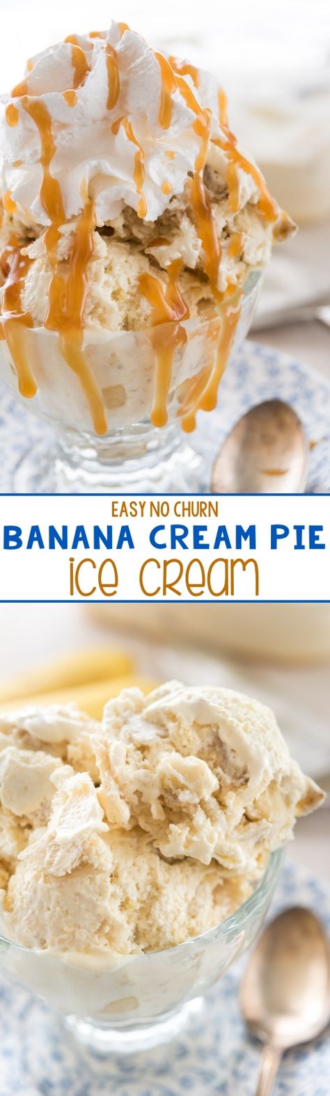 Easy Banana Cream Pie Ice Cream - this No Churn Ice Cream Recipe tastes just like a DQ Blizzard! Dq Blizzard, Easy Banana Cream Pie, Churn Ice Cream, Pie Ice Cream, Crazy For Crust, Easy Ice Cream Recipe, Easy Ice Cream, Homemade Ice Cream Recipes, No Churn Ice Cream