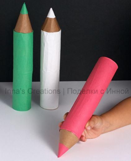 Big Pencil Toilet Paper Roll Crafts | These jumbo pencils are fun recycled crafts to make for kids of all ages. Maker Fun Factory Vbs 2017, Maker Fun Factory Vbs, Maker Fun Factory, Giant Pencil, Recycled Paper Crafts, Paper Decorations Diy, Toilet Paper Tube, Toilet Paper Rolls, Simple Toys