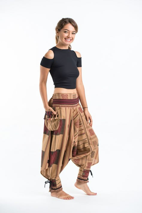 Look Hippie Chic, Indian Men Fashion, Harem Pants Women, Salwar Kamiz, Ankle Straps, Character Outfits, Larp, Costume Design, Diy Fashion