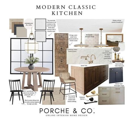 All Posts • Instagram Mudroom Mood Board, Modern Classic Kitchen Design, Modern Classic Kitchen, Classic Kitchen Design, Kitchen Mood Board, Countertop Decor, Wooden Dining Chairs, Classic Kitchen, Classic Kitchens