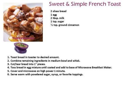 Tupperware Breakfast Maker Recipe, Microwave Breakfast, Tupperware Consultant, Breakfast Maker, Tupperware Recipes, Bread Soft, Homemade Soft Pretzels, Make French Toast, Egg Cooker