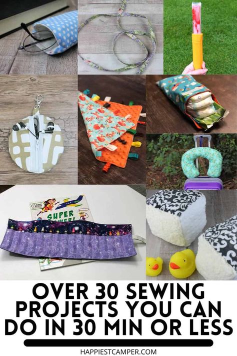 Quick Sewing Projects To Do In 30 Minutes Or Less Easy Sewing Projects For Beginners, 1000 Lifehacks, Tea Towels Diy, Sew Projects, Sewing Machine Projects, Beginner Sewing, Beginner Sewing Projects Easy, Sewing Projects For Kids, Small Sewing Projects