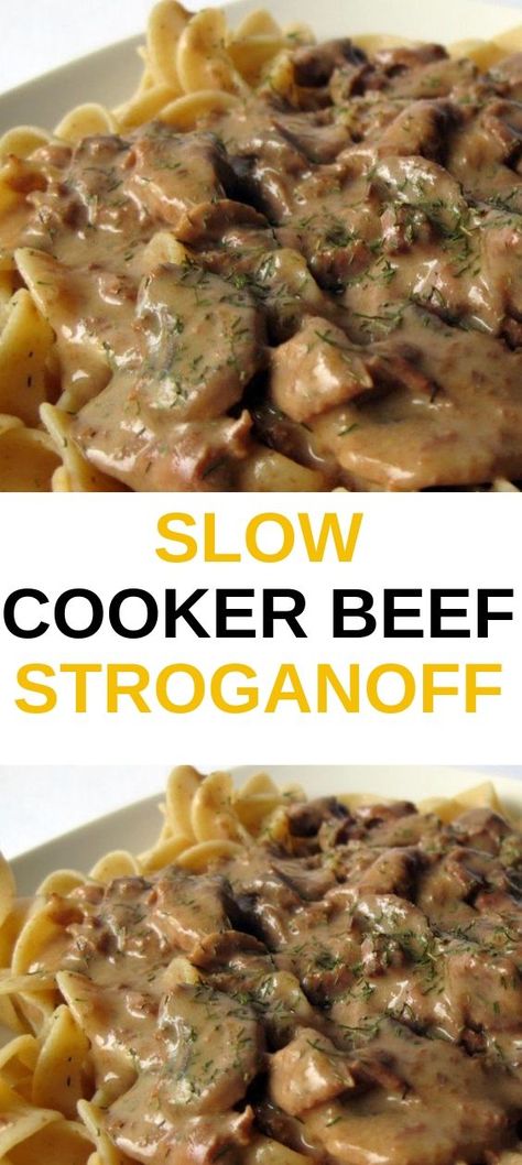 Slow Cooker Beef Stroganoff Crock Pot Stew Meat Recipes, Beef Stew Meat Recipes, Turkey Lunch Meat, Golden Mushroom Soup, Beef Stroganoff Crockpot, Moose Meat Recipes, Beef Stroganoff Easy, Crockpot Recipes Beef Stew, Crockpot Stew