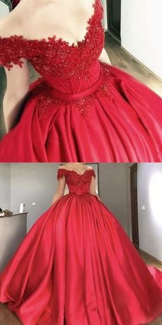 Elegant Burgundy Ball Gown For Wedding, Red Elegant Ball Gown For Banquet, Elegant Red Ball Gown For Prom Season, Elegant Burgundy Ball Gown For Formal Occasions, Elegant Red Floor-length Ball Gown, Elegant Red Ball Gown For Evening, Red Ball Gown With Sweep Train For Formal Events, Red Ball Gowns, Quinceñera Dresses