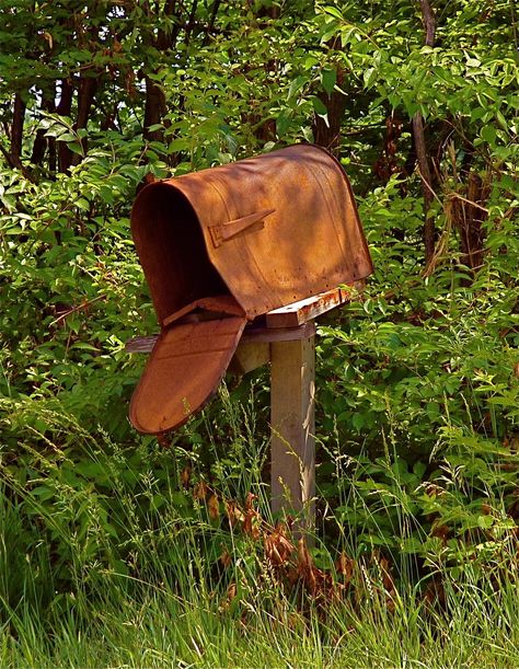 Rustic Letterbox, Country Mailbox, Old Mailbox, Rural Mailbox, Rust Never Sleeps, Vintage Mailbox, Rust In Peace, Mail Boxes, Landscape Quilt