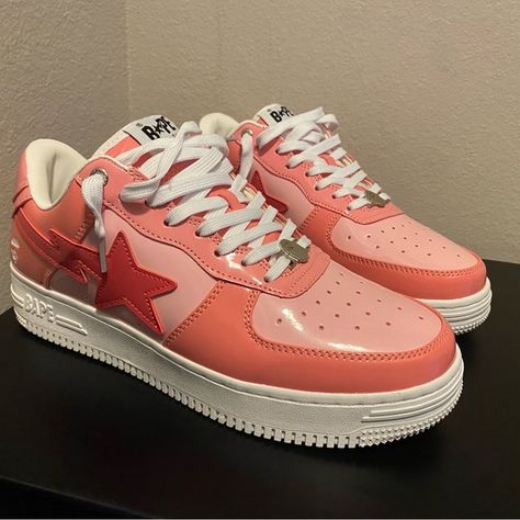 Size 11 pink bapesta Bapesta Pink, Sneaker Collection, Cute Pink, Me Too Shoes, Street Style, Plus Fashion, Fashion Trends, Pink, Closet