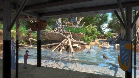 Planet Zoo Exhibit, Zoo Education, Giant River Otter, Zoo Decor, Bear Habitat, Zoo Boo, Grassland Habitat, Zoo Park, Zoo Project