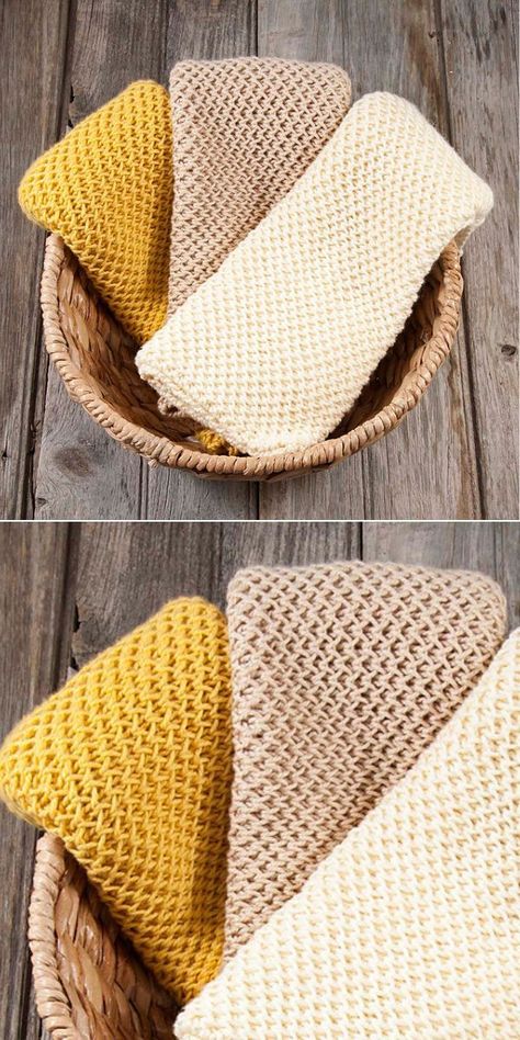 Trendy Knitting Patterns, Knit Potholder Pattern Free, Easy Beginner Knitting Projects, Knit Kitchen Towel Pattern, Knitting Towels, Knitted Dishcloth Patterns Free, Fall Knitting Patterns, Knit Dishcloth Pattern, Cloth Patterns