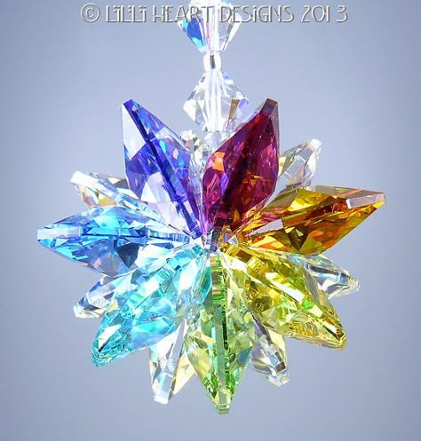 m/w Swarovski Crystal SunCatcher Chakra Colors and AB Lily Octagons Star Starburst Lilli Heart Designs Prism Aesthetic, Goth Colors, Hoverboard Girl, Star Suncatcher, Magic Stones, Chakra Colors, Dreamy Artwork, Pretty Jewelry Necklaces, Crystal Suncatcher