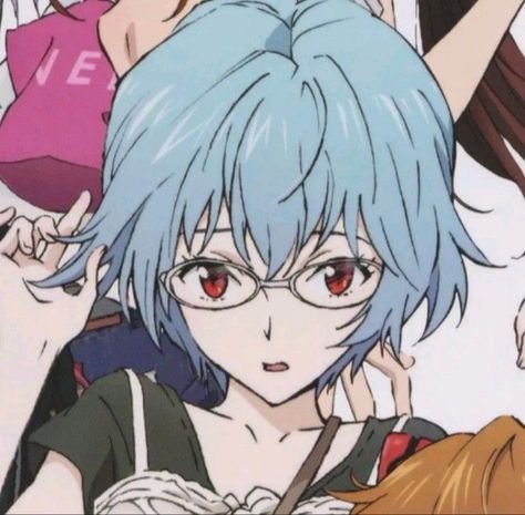 Nge Fanart, Sexuality Flags, Short Blue Hair, Art Pfp, Evangelion Art, Neon Evangelion, Lesbian Flag, Flag Icon, Rei Ayanami