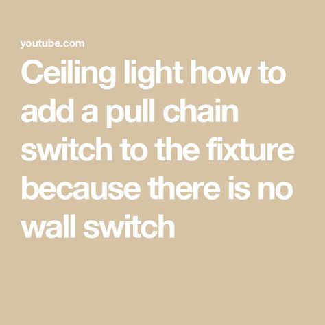 Ceiling light how to add a pull chain switch  to the fixture because there is no wall switch Closet Light, Closet Lighting, Industrial Pendant, Ceiling Light Fixture, Pull Chain, Turn Off, Ceiling Light Fixtures, Cool Lighting, Light Fixture