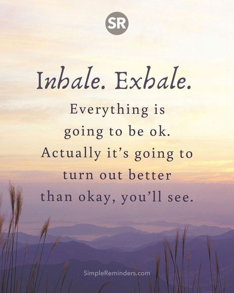 Inhale. Exhale. Everything is going to be ok. Actually it’s going to turn out better than okay, you’ll see. @JenniYoungMcGill @BryantMcGill #simplereminders #quotes #quoteoftheday #life #positivewords #positivethinking #inspirationalquote #motivationalquotes Its Going To Be Okay Quotes, Going To Be Okay Quotes, Im Okay Quotes, Be Okay Quotes, Ok Quotes, Seeing You Quotes, Make You Happy Quotes, It Will Be Ok Quotes, 365 Jar