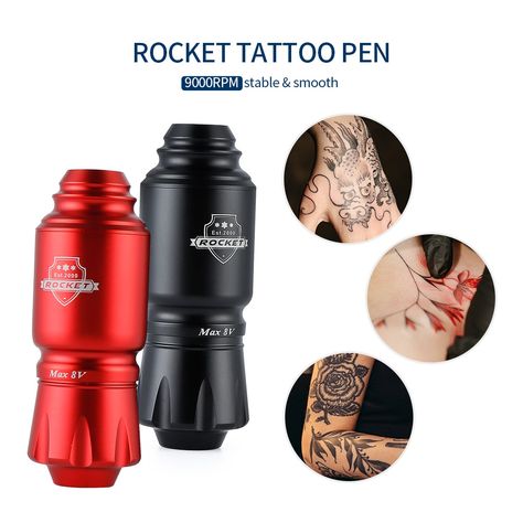 9000RPM Mini Rocket Tattoo Pen RCA Connector Short Rotary Tattoo Pen Cartridge Machine Professional Rpm Tattoo, Rocket Tattoo, Rca Connector, Rotary Tattoo, Tattoo Pen, Body Tattoo, Tattoo Machine, Permanent Makeup, Body Tattoos