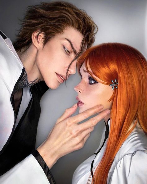 Orihime Cosplay, Bleach Cosplay, Artsy Makeup, Aizen Sosuke, Drawing Tutorial Face, Male Cosplay, Black Clover Anime, Man Character, Cosplay Characters