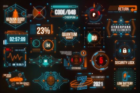 Cyberpunk HUD Elements designed by Pixflow. Connect with them on Dribbble; the global community for designers and creative professionals. Cyberpunk Hud, Hud Elements, Cyberpunk Design, Facebook Icons, Shape Templates, Cyberpunk, Global Community, Creative Professional, Aurora