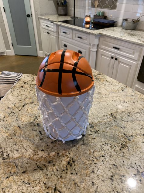 Basketball Theme Valentine Boxes, Basketball Hoop Valentine Box Kids, Sport Valentine Boxes, Basketball Valentines Boxes For Boys, Valentine Box Basketball, Tide Pod Valentines Boxes, Trash Can Valentine Box Ideas, Basketball Valentine Box Ideas, Valentines Box For Boys