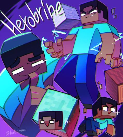 On Twitter by @katjamura Minecraft Steve Fanart, Herobrine Wallpaper, Mine Minecraft, Minecraft Comics, Karakter Minecraft, Minecraft Images, Minecraft Drawings, Minecraft Steve, Minecraft Pictures