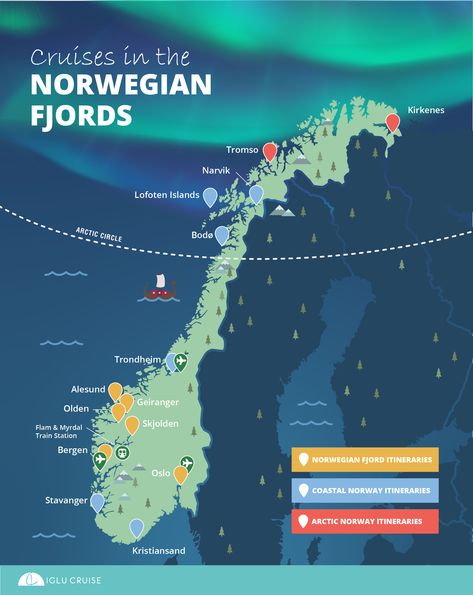 Best Time To Visit Norway, Map Of Norway, Norwegian Fjords Cruise, Norway Fjords Cruise, Fjords Norway, Norway Vacation, Norway Map, Cruise Packing List, Norway Cruise