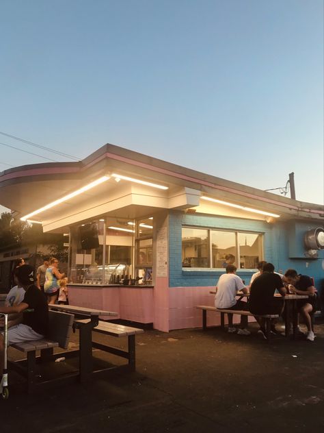 80s Ice Cream Shop, Ice Cream Shop Worker Aesthetic, Local Ice Cream Shop, Ice Cream Job Aesthetic, Summer Aesthetic Ice Cream, Ice Cream Place Aesthetic, Vintage Ice Cream Parlor Aesthetic, Working At An Ice Cream Shop Aesthetic, I’ve Cream Shop Aesthetic