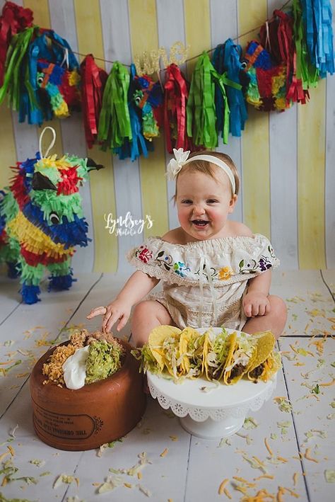 Baby First Birthday Pictures, Piniata Cake, First Birthday Pictures, Fiesta Theme, 5 De Mayo, Fiesta Birthday, Fiesta Baby Shower, Twin Birthday, Birthday Cake Smash