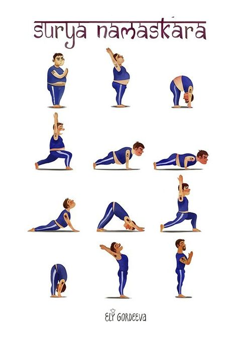 Surya Namaskar Video, Surya Namaskar Step By Step, Thigh Toning Exercises, Surya Namaskara, Yoga Area, Yoga Symbols, Moral Stories For Kids, Surya Namaskar, Men Art