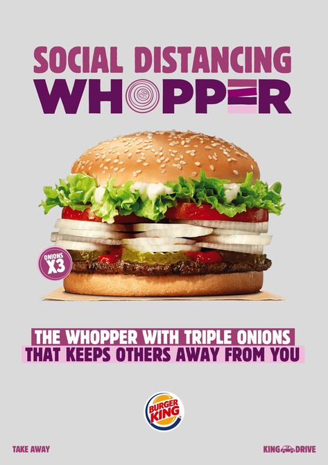 Burger King Integrated Advert By Wunderman Thompson: The Social Distancing Whopper | Ads of the World™ Burger King Advertisement, Burger King Ads, Burger Ads, Italian Burger, Unique Burgers, Ad Inspiration, Publicidad Creativa, Creative Advertising, Print Ad