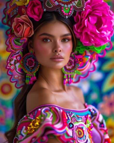 Mexican Hairstyles, Mexican Colors, Mexican Culture Art, Cocktail Photography, Abstract Girl, Mexican Fashion, Mexican Outfit, Mexican Women, Photoshoot Themes