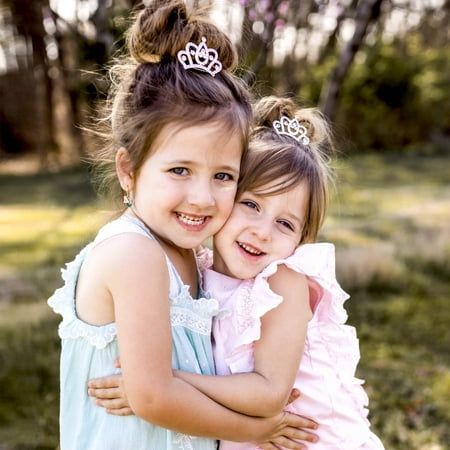 If youre looking for the perfect addition to a princess-themed party, these glittering rhinestone tiaras are the ideal party favor. With 12 tiaras included in each package, youll have enough for all the little princesses in attendance. Made to fit children ages 2 to 12, these tiny crowns are constructed of genuine rhinestones and a sturdy all-metal comb, measuring about 2" across. Theyre the perfect size for little heads, ensuring that all the kids at the party will feel like royalty. Not only a Mini Tiara, Tiara Hair, Princess Theme Party, Tiara Hairstyles, Metal Comb, Rhinestone Tiara, Princess Crown, Play Set, Themed Party